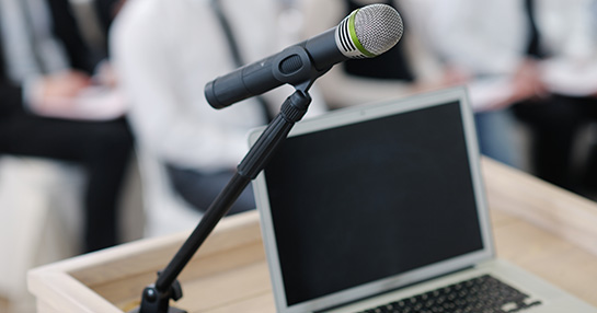 Podium & Microphone